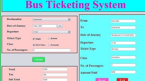 Bus Reservation System with Java