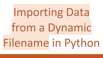 Importing Data from a Dynamic Filename in Python