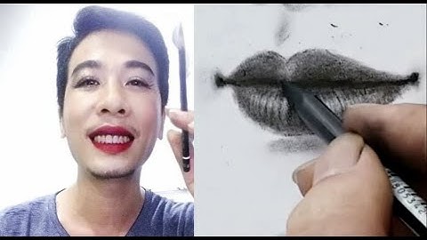 Hướng dẫn cách vẽ môi miệng nhanh nhất bằng cây chì than.
