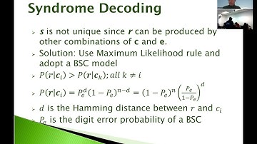 EECE-474 Modern Comm Sys Error Control Coding Part II