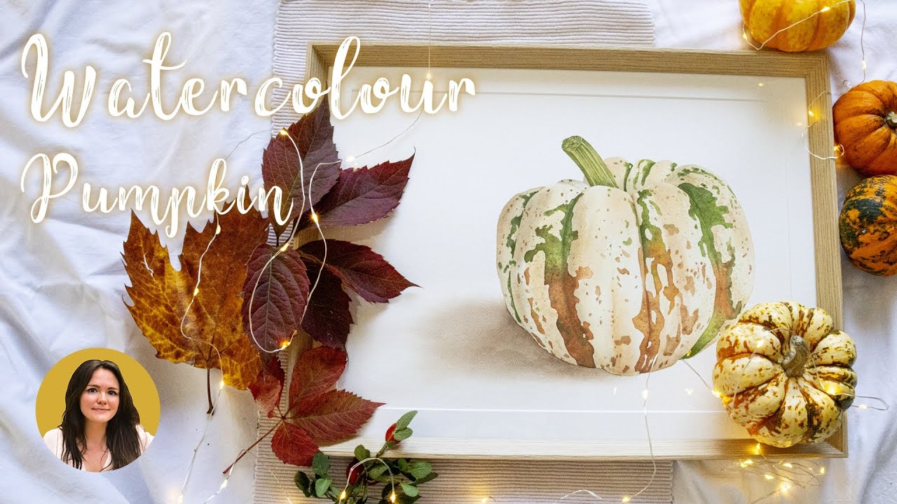 How to paint a pumpkin with watercolours YouTube