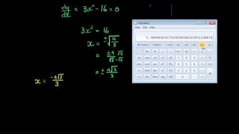 Calculus Drawing Cubic Polynomials Example 1