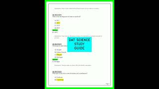 DAT SCIENCE STUDY GUIDE