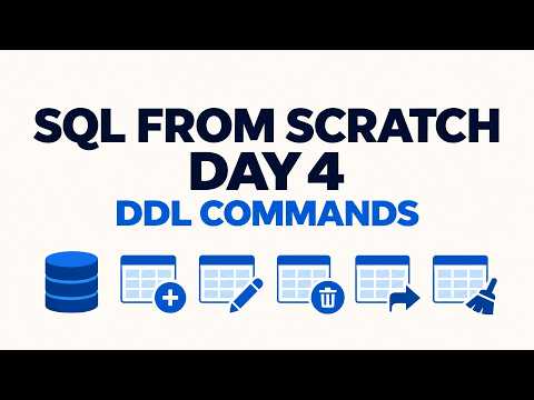 SQL from Scratch for Beginners - Day 4: DDL Commands in SQL (Create, Alter, Drop, Rename, Truncate)