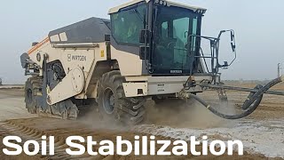 Soil Stabilisation for highway Construction by Wirtzen WR250 | Gyan Tokri