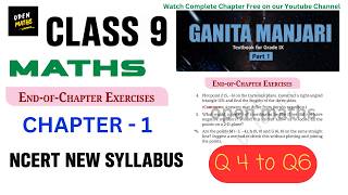 Class 9 Maths Ch 1 | End of Chapter Exercises Q4 , Q5 & Q6 | Ganita Manjari