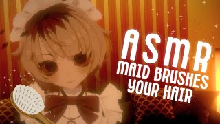 【ASMR】MAID BRUSHES YOUR HAIR ❤️ | hair brushing, scalp massage, soft spoken and more... screenshot 3