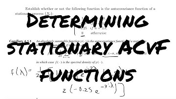 [Time Series] Determine whether a function is a stationary autocovariance function