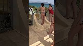 Space Bowl Water Slide at  Duja Hotel Water Park, Turkey #waterpark #waterslide #shorts