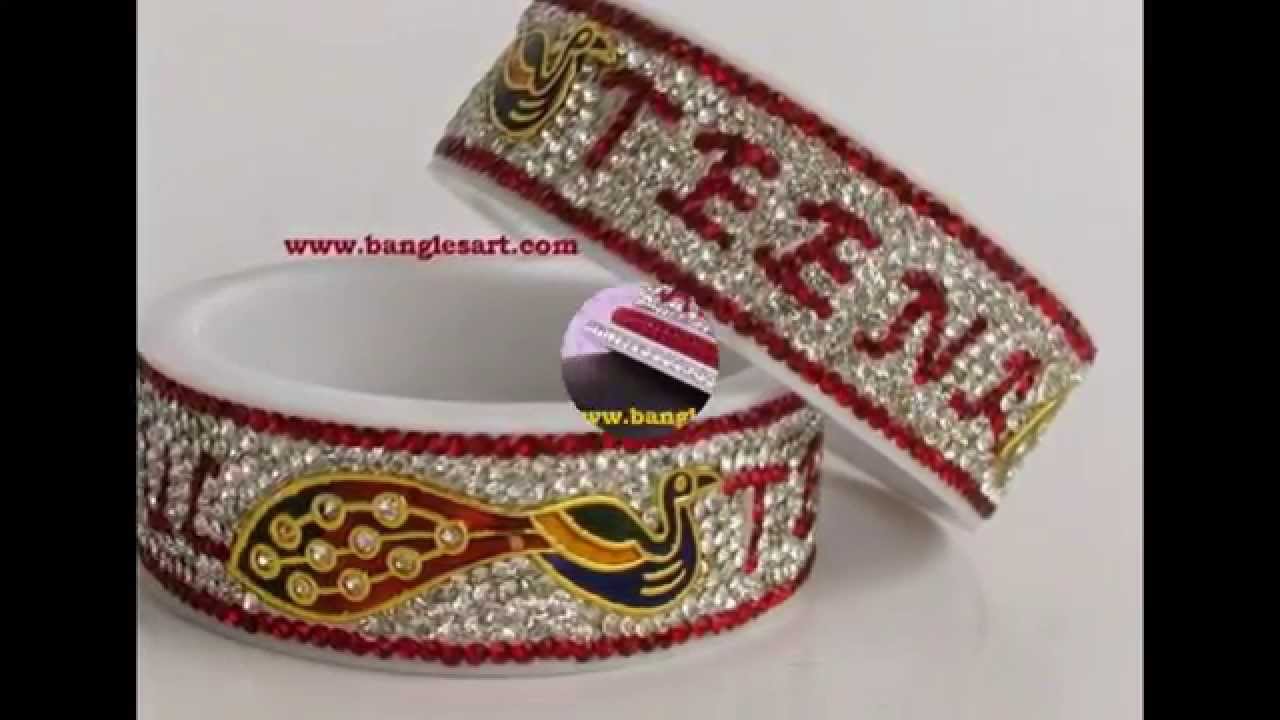 Now you can get your name etched into glass bangles-Couple name bangles