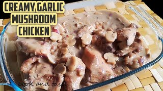 CREAMY GARLIC MUSHROOM CHICKEN w/ extra kick  (mapapa unli rice ka sa sarap nito)