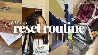 post travel reset routine: getting my life together, cleaning, grocery haul + more