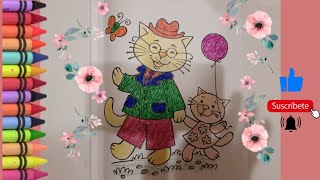 Coloring for girls. Family#Coloring page #family