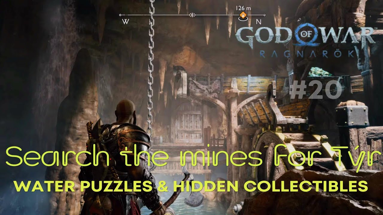God Of War Ragnarök PS5 - Search the mines for Tyr - All Water Puzzles & Hidden Collectibles in 4K