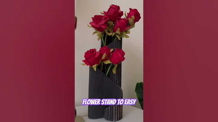 DIY Vase using ||Cardboard Roll ||#diy #craft #trending flower stand craft