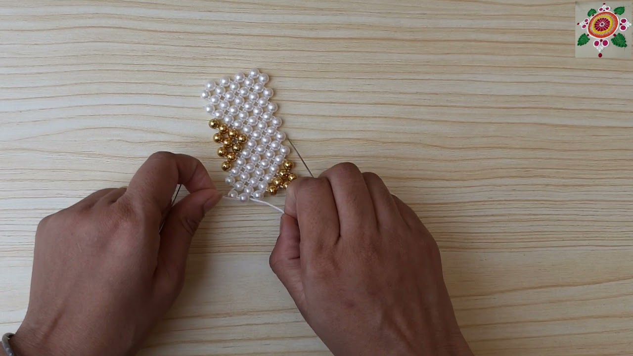 How to make bandhanwal at home| DIY pearl toran| how to make easy  moti toran at home|wall hanging
