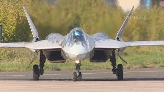 вылет Су-57 055 Лии им Громова 2019 аэродром Раменское