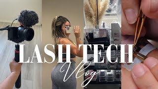 LASH TECH VLOG! GYM CONTENT + NEW CAMERA SET UP + BIG THINGS LASHING | DAY IN THE LIFE