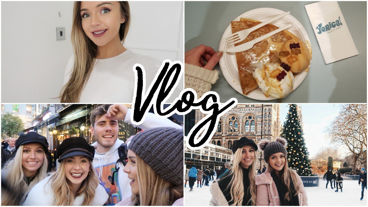 VLOG - FESTIVE DAY IN LONDON, ICE SKATING & BUMPED INTO ZALFIE | Naomi Victoria