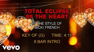 Nicki French - Total Eclipse Of The Heart (Karaoke)