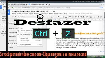 Como desfazer uma ação no drive?