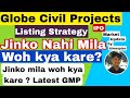 Globe Civil Projects ipo listing strategy | latest GMP and Non-allotees should do what ? | Aimsapien