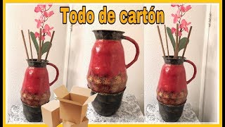 como hacer este jarron con cartón | Creatividad Arthur