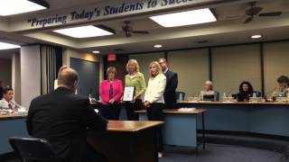 Karen getting recognition from SVUSD School Board