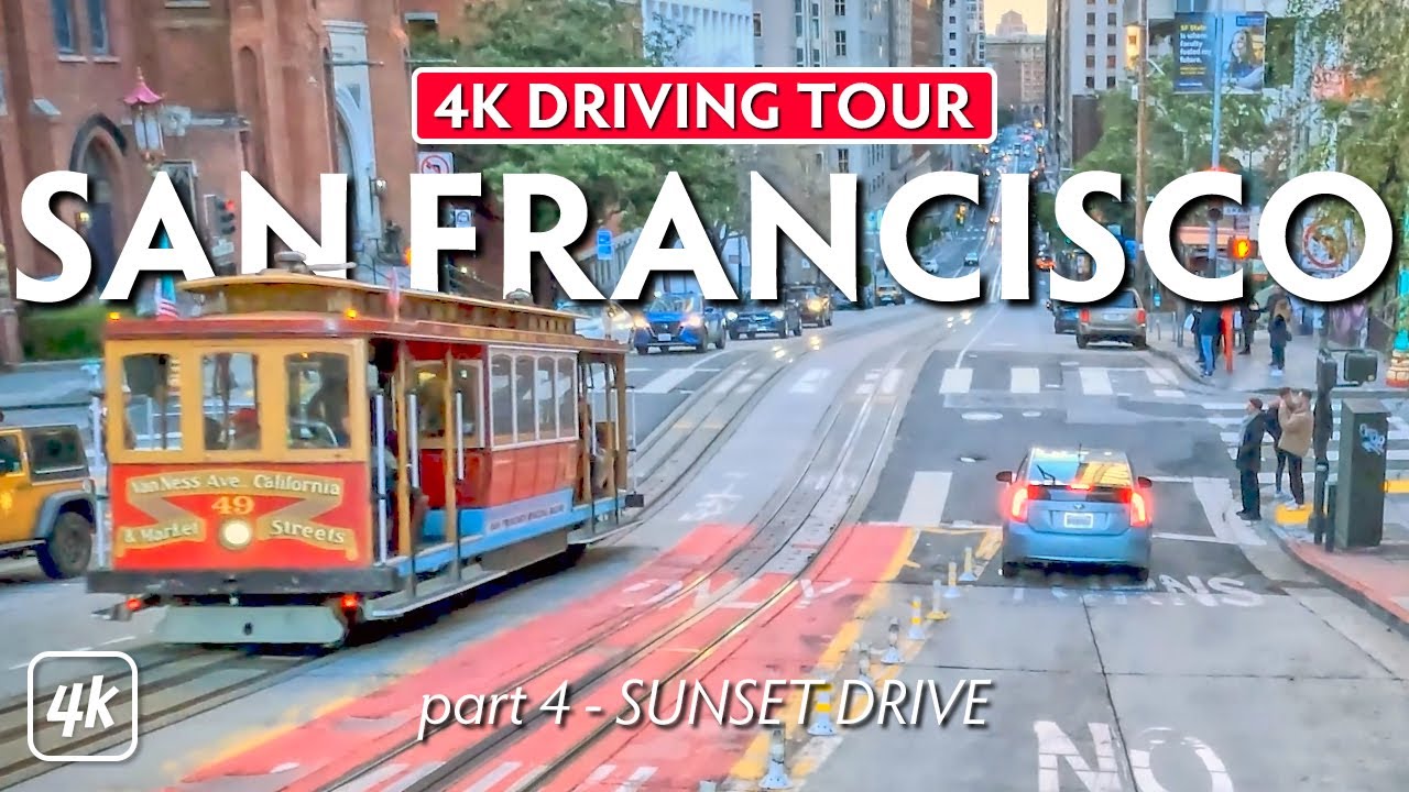 Take a SUNSET DRIVE - SAN FRANCISCO, CALIFORNIA – 4K (Ultra HD) Driving Tour – Part 4 Take a SUNSET DRIVE - SAN FRANCISCO, CALIFORNIA – 4K (Ultra HD) Driving Tour – Part 4