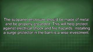 Barn Subpanel Wiring Safe Wire Size and Grounding