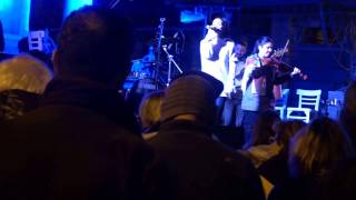 20170321 21:01 Red Flower at the Muristan Square in Jerusalem Old City Sounds festival