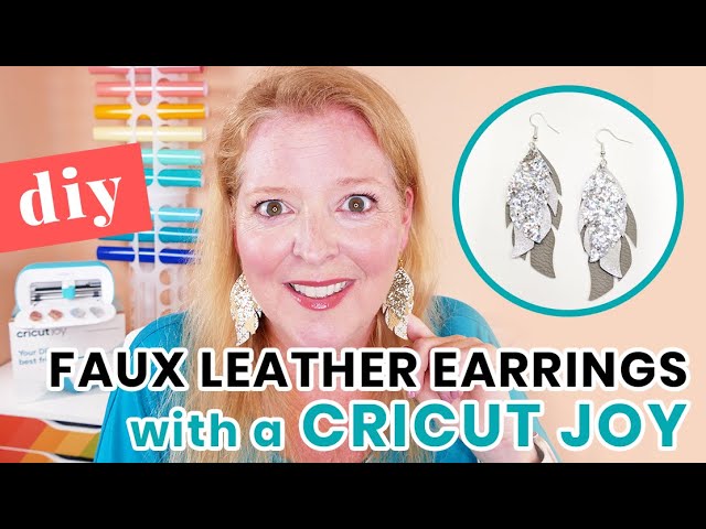 DIY Faux Leather Earrings Made on a Cricut! 