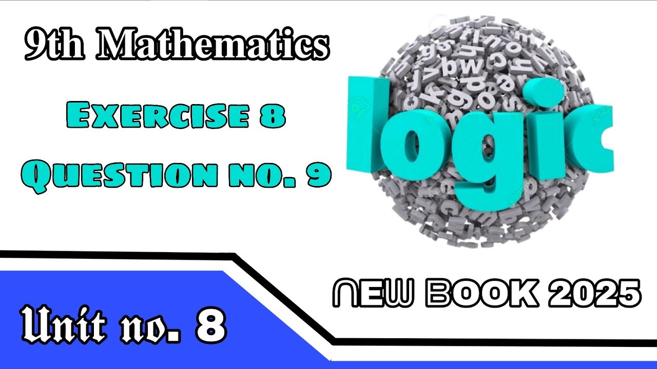 9th Maths Unit 8 | Exercise 8 Question no. 9 - YouTube