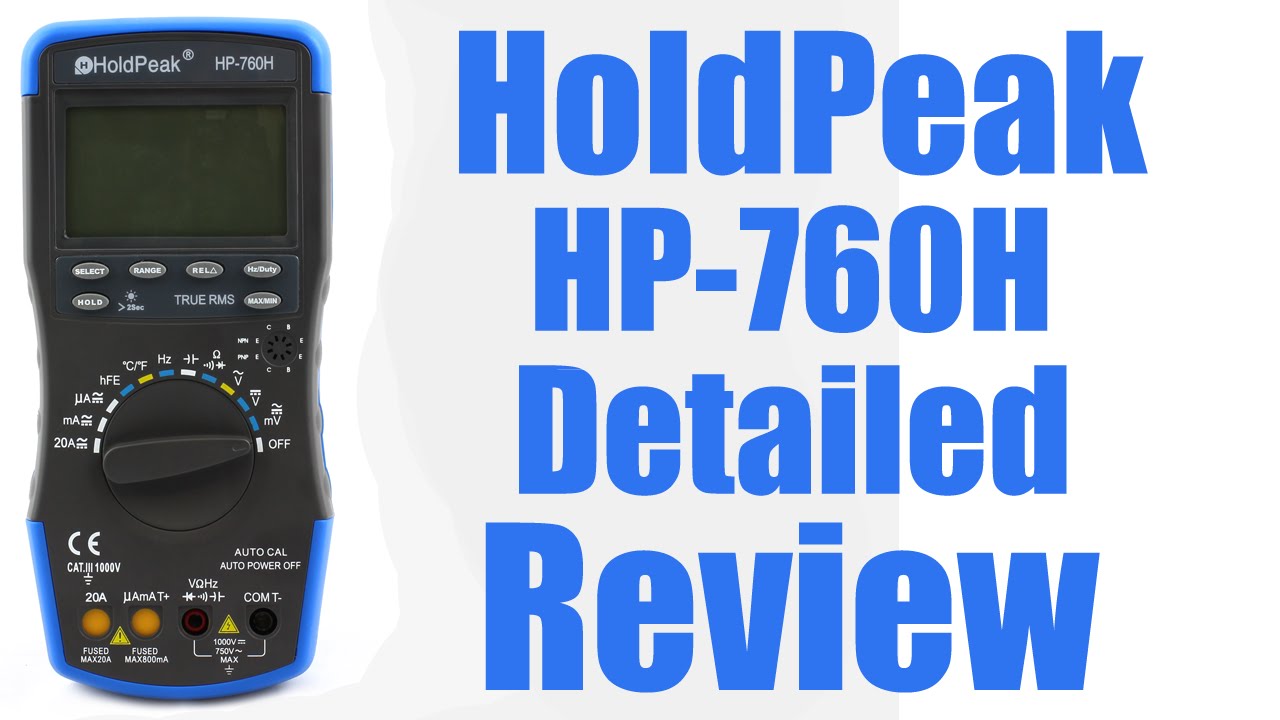 HoldPeak HP-760H Paperweight Multimeter Detailed Review - #0087 - YouTube