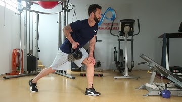 Remada unilateral com kettlebell