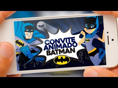 Convite Animado Batman Grátis para Editar