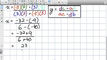 Solving Linear Systems with Formulas Grade 10 Academic Lesson 1 5 10 5 14