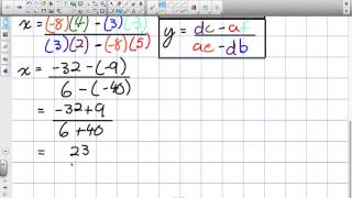 Solving Linear Systems with Formulas Grade 10 Academic Lesson 1 5 10 5 14