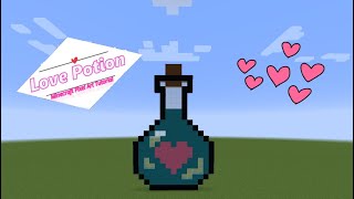 Minecraft Pixel Art- Love Potion Tutorial