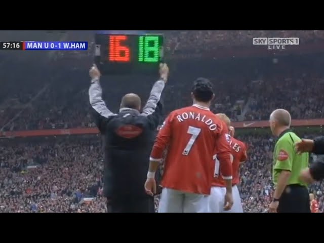 THE DAY CRISTIANO RONALDO SUBSTITUTED & WON THE GAME FOR MANCHESTER UNITED class=