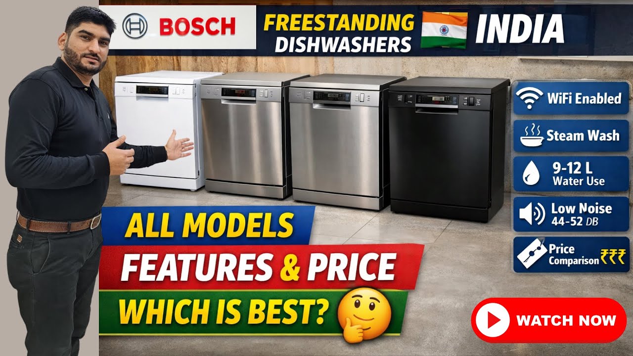 Bosch Freestanding Dishwasher Range India 🇮🇳 | All Models Comparison, Features & Price Explained