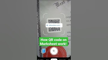 How QR code on Marksheet work! Subscribe for more updates.