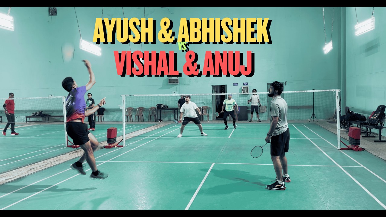 AYUSH & ABHISHEK vs VISHAL & ANUJ #iitroorkee  #badminton #badmintonlovers #badmintonindia #bwf #fyp