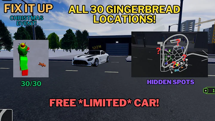 Roblox Fix It Up:  ALL 30 GINGERBREAD MAN LOCATIONS from the Christmas Update *LIMITED SUPERCAR*