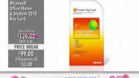 Microsoft Office Home and Student 2010 (Product Key Card) at The Shopping Channel 622382