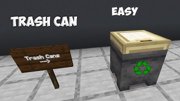 Minecraft: How to make a Working Trash Can 🗑 | Lava Bin | Java & Bedrock edition