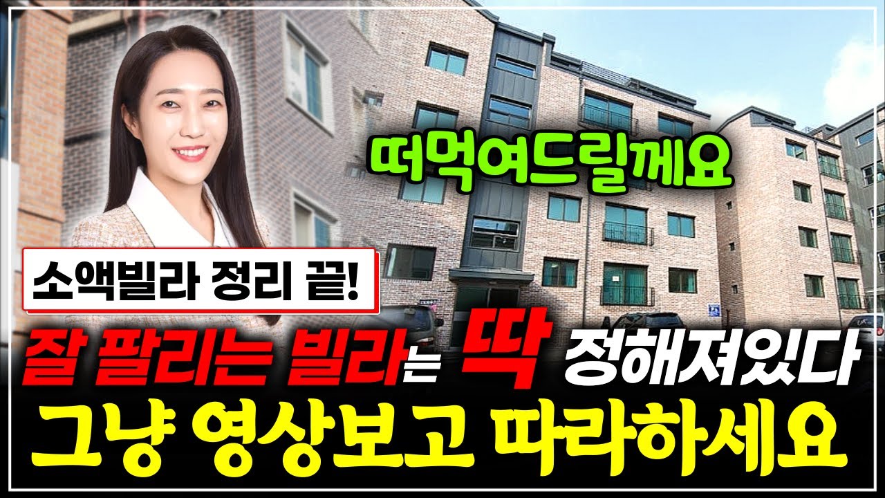 단순히 소액으로 가능한 빌라 말고 '낙찰 후 매도'가 가능한 빌라 딱 찍어드릴께요^^ 소액 빌라 정리 끝 그냥 따라하세요!