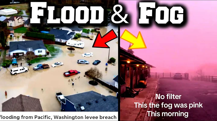 Flooding Forces Evacuations as Rare Fog Hover Over West Coast