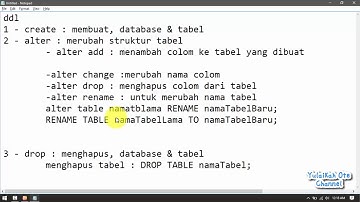 Belajar DDL - DROP (menghapus database dan tabel dengn syntax SQL) PART 4