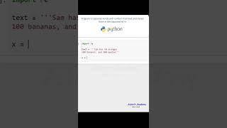 Program to separate words and numbers from text and stored them in two separate list in python